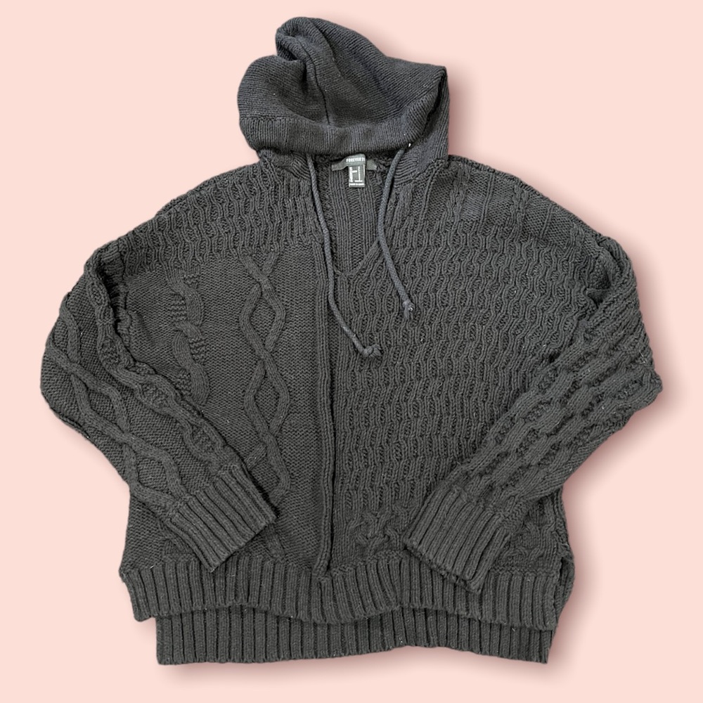 Forever 21 Knitted Sweater Hoodie Size S